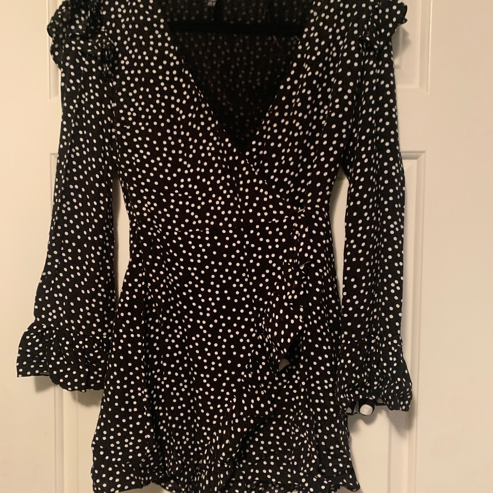 Black wrap dress